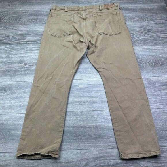 Polo Ralph Lauren Hampton Jeans Mens 40x30 (Actual 38x29) Relaxed Straight Khaki - Picture 8 of 16